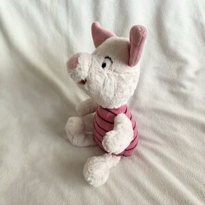 Disney Parks Piglet Winnie The Pooh 10” Pink Beanbag Plush Stuffed Animal Toy
